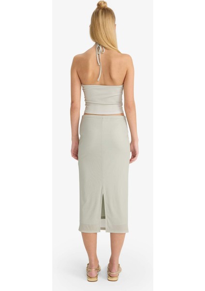 Coool Normal Bel Çiçek Desenli Tül Midi Kalem Etek G1192AX25HS indirimleri