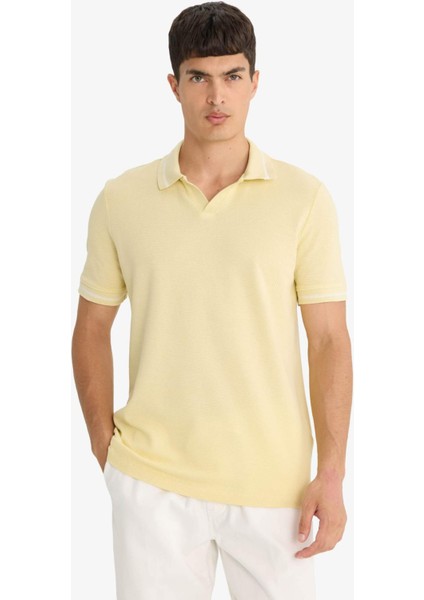 Regular Fit Polo Yaka Bubble Kısa Kollu Tişört F6265AX25SM modelleri