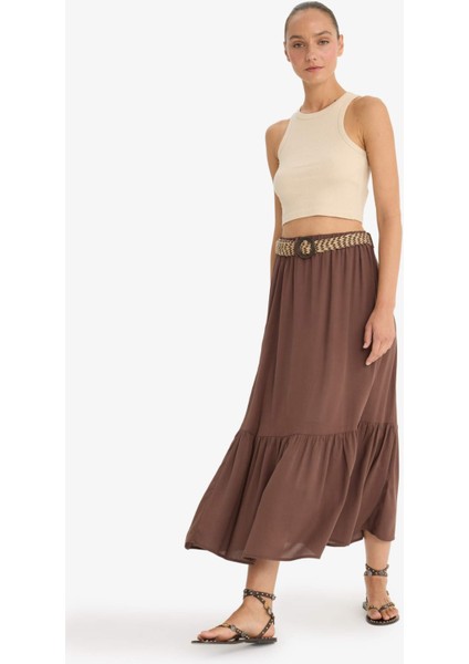 A Kesim Krinkıl Viskon Etek F9647AX25AU fiyatları