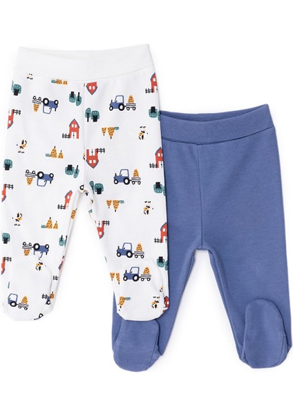 Yenidoğan Erkek Bebek 2li Patikli Alt