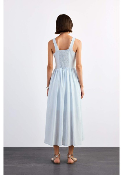 Kare Yaka Askılı Maxi Elbise G1316AX25SM indirimleri