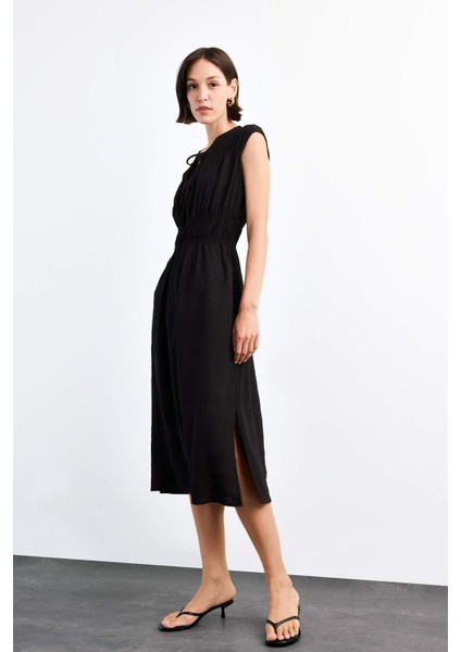 Önü Bağlamalı Kolsuz Midi Elbise G0654AX25SM fiyatları