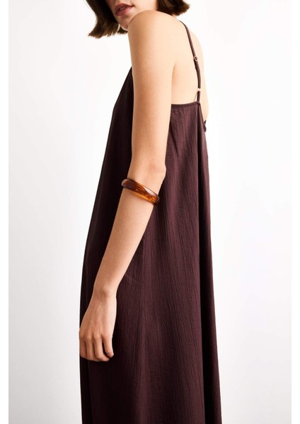 Modal İnce Askılı Maxi Elbise G1334AX25SM