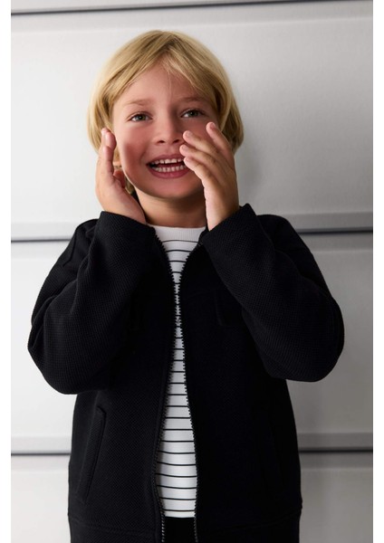 Erkek Bebek Gömlek Yaka Fermuarlı Hırka G1956A525AU