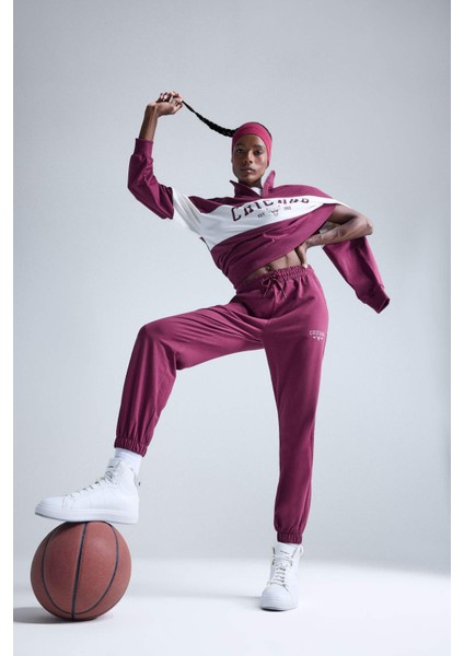 Fit NBA Chicago Bulls Standart Fit Cepli Jogger Paça Standart Boy Pantolon E8917AX25AU