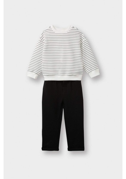 Erkek Bebek 2'li Takım Çizgili Uzun Kollu Tişört Pantolon fiyatları