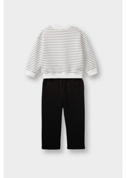 Erkek Bebek 2'li Takım Çizgili Uzun Kollu Tişört Pantolon indirimleri