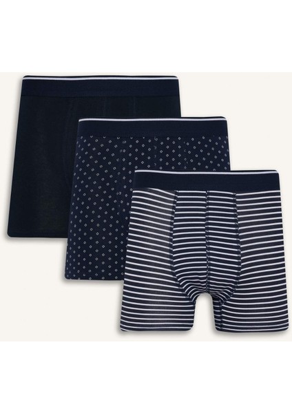 Regular Fit Baskılı 3'lü Boxer A1459AX25AU