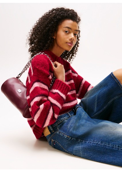 Bordo Kadın Omuz Çantası AW0AW17893XIU