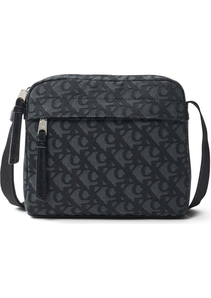 Siyah Erkek Postacı Çantası Slouched Monogram Mını Zıp Flıgh