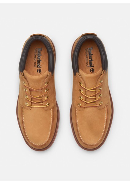 Sığır Derisi Sarı Erkek Günlük Ayakkabı Classic Lace Up Waterproof indirimleri