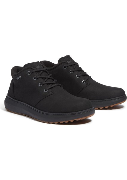 Inek Derisi + Poliüretan Siyah Erkek Bot Hudson Road Mıd Lace Up Gtx Chukka modelleri