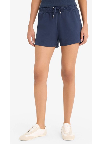 Relax Fit Beli Bağcıklı Kısa Şort E5853AX25SM