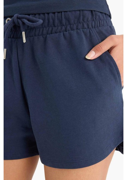 Relax Fit Beli Bağcıklı Kısa Şort E5853AX25SM