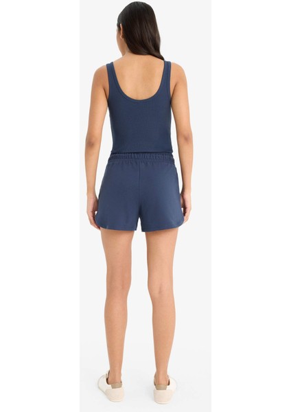 Relax Fit Beli Bağcıklı Kısa Şort E5853AX25SM