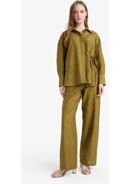 Regular Fit Beli Lastikli Jakarlı Pantolon F9332AX25AU modelleri