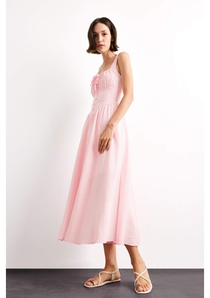 Kare Yaka Askılı Maxi Elbise G1316AX25SM modelleri