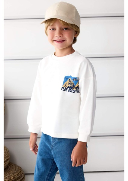 Erkek Bebek 2'li Takım Baskılı Sweatshirt Kargo Cepli Pantolon F1587A525AU fiyatları