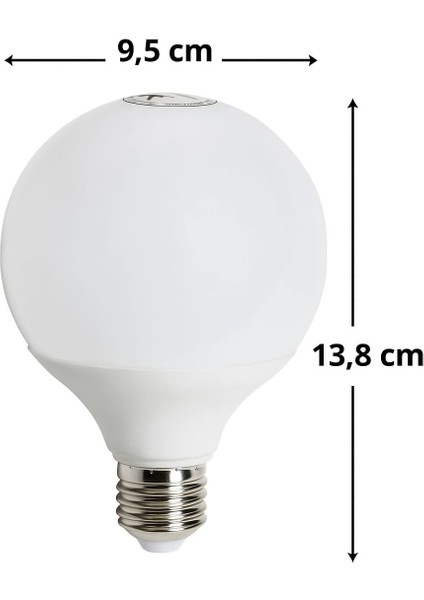 15WATT E27 Duylu 6500KELVIN Beyaz Işık 1350LÜMEN A Enerji G95 LED Glop Ampul 1 Adet Adet