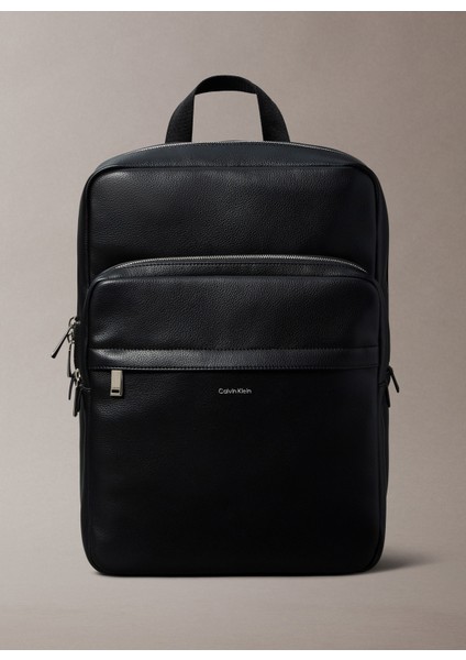 Siyah Erkek Sırt Çantası Raısed Slım Square Backpack
