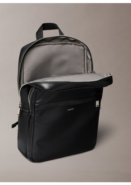 Siyah Erkek Sırt Çantası Raısed Slım Square Backpack modelleri