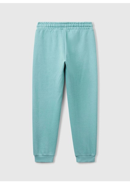 Lastikli Paça Gri - Yeşil Kız Çocuk Eşofman Altı 3J68CF02H modelleri