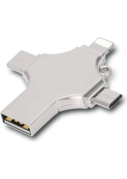 Otg 4in1 Cep Telefonu Çok Fonksiyonlu USB Flash Bellek 64 GB Type-C, Micro Sd ve Kart Okuyucu