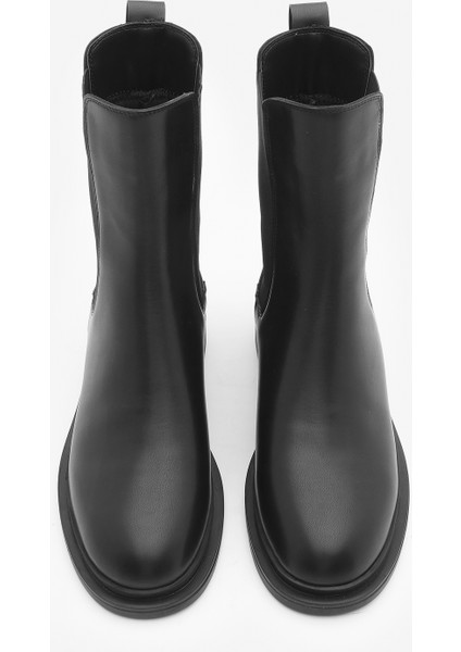 Kadın Lastikli Günlük Chelsea Bot Sebon Siyah