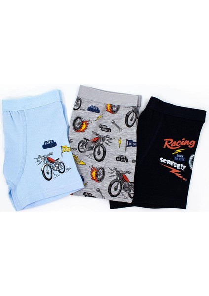 Erkek Çocuk Boxer 3'lü Baskılı (%96 Pamuk - %4 Elastan) fırsatları