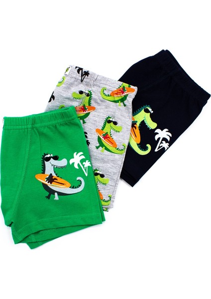 Erkek Çocuk Boxer 3'lü Baskılı (%96 Pamuk - %4 Elastan)