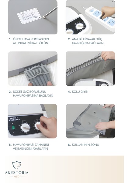 Lenf Drenaj Hava Basınçlı Bacak Masajı Aleti