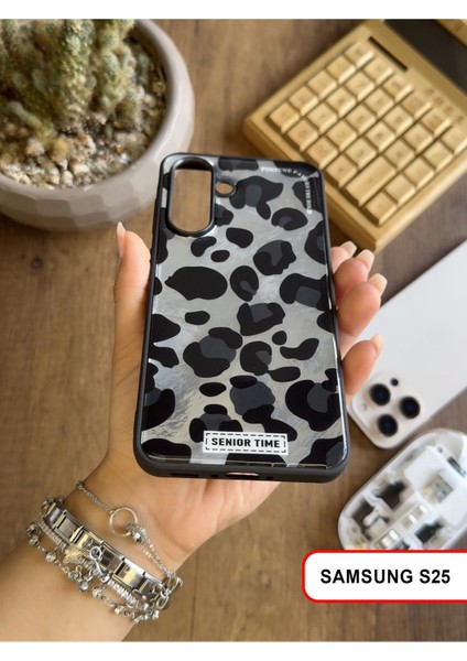 Samsung Galaxy S25 Uyumlu Lüks Leopar Desenli Silikon Telefon Kılıfı modelleri
