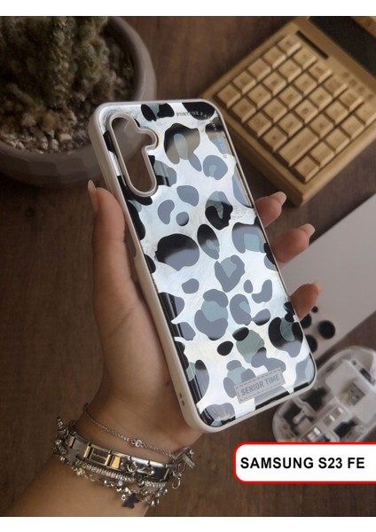 Samsung Galaxy S23 Fe Uyumlu Lüks Leopar Desenli Silikon Telefon Kılıfı fiyatları