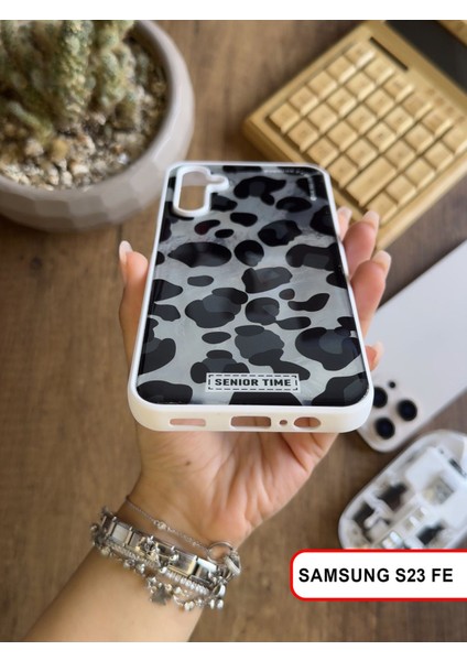 Samsung Galaxy S23 Fe Uyumlu Lüks Leopar Desenli Silikon Telefon Kılıfı modelleri