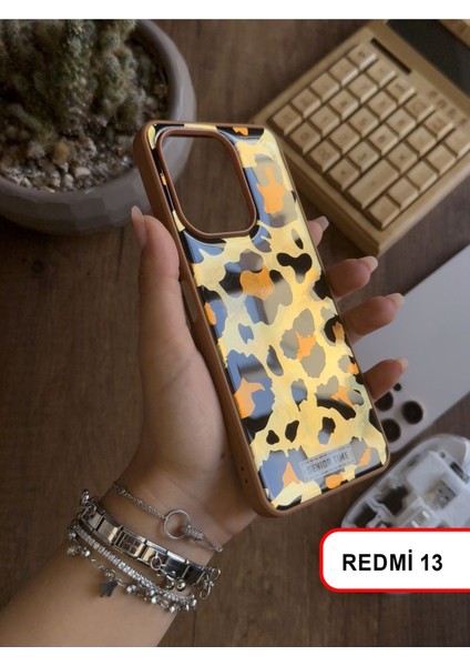 Redmi 13 Uyumlu Lüks Leopar Desenli Silikon Telefon Kılıf fiyatları