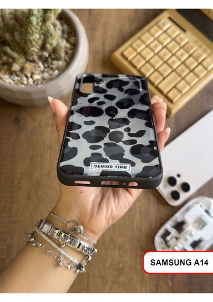 Samsung Galaxy A14 Uyumlu Lüks Leopar Desenli Silikon Telefon Kılıfı modelleri