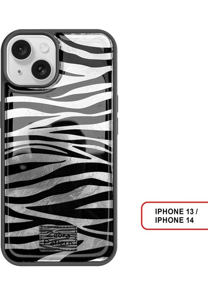 iPhone 13/14 Uyumlu Lüks Leopar Desenli Silikon Telefon Kılıfı