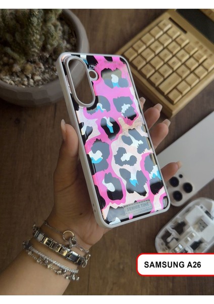 Samsung Galaxy A26 Uyumlu Lüks Leopar Desenli Silikon Telefon Kılıfı fiyatları