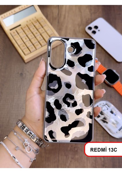 Redmi 13C Uyumlu Lüks Leopar Desenli Silikon Telefon Kılıf fiyatları