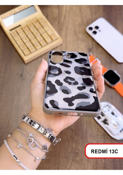 Redmi 13C Uyumlu Lüks Leopar Desenli Silikon Telefon Kılıf modelleri