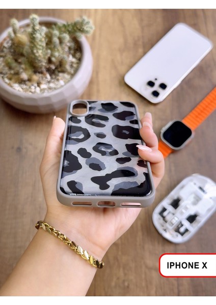 iPhone x Uyumlu Lüks Leopar Desenli Silikon Telefon Kılıfı modelleri