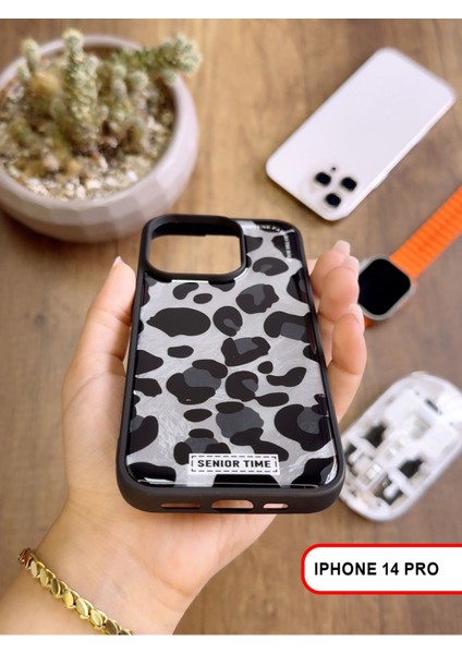 iPhone 14 Pro Uyumlu Lüks Leopar Desenli Silikon Telefon Kılıfı modelleri