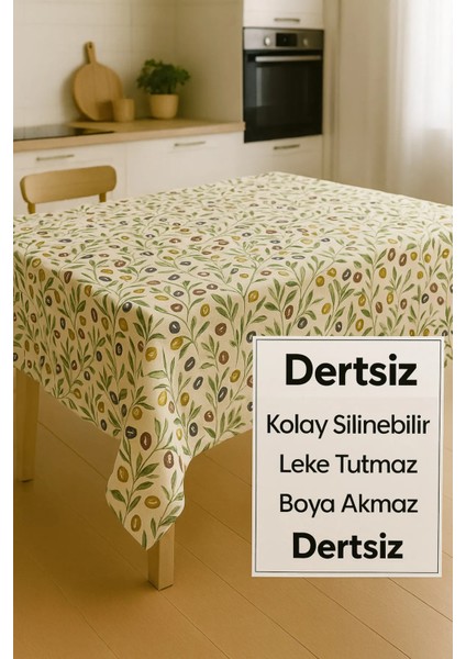 Masa Örtüsü Dertsiz Leke Tutmaz Sıvı Geçirmez Masa Örtüsü