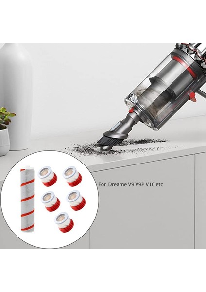 Xiaomi Dreame V9 V9P V10 Temizleyici Için Hepa Filtre Rulo Fırça 6 Parça (1 Adet Rulo Fırça) (Yurt Dışından) indirimleri