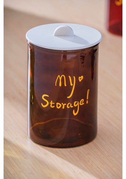 Pierre Ahşap Kapaklı Kavanoz Seti - 24 cm