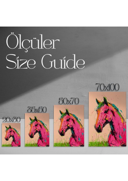 Soyut At Portresi Tablosu modelleri