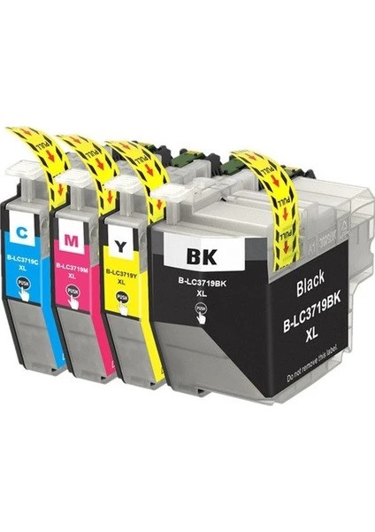 Brother MFC-J2330DW Serisi LC3719XL 4 Renk Muadil Kartuş Seti