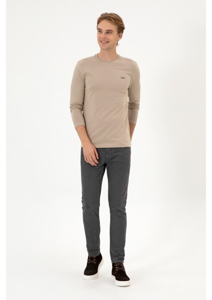Erkek Koyu Bej Sweatshirt 50313744-VR088 fırsatları
