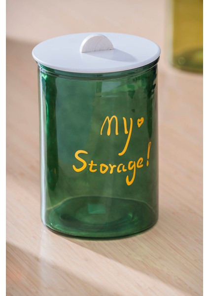 Pierre Ahşap Kapaklı Kavanoz Seti - 24 cm