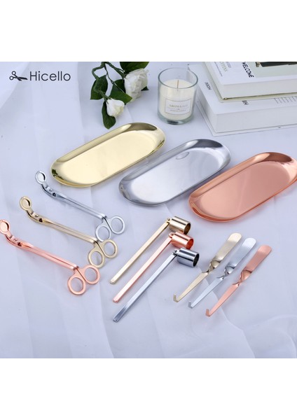 Gümüş Tarzı 4 Parça Mum Aksesuar Seti Kapatıcı Kırpıcı Kanca Tepsi Paslanmaz Çelik Fitil Tutucu Dipçik Ev Dekorasyon Altın Gümüş Bronz (Yurt Dışından) indirimleri